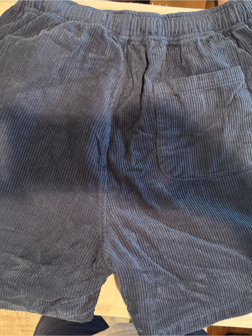 Withernot Navy Blue Corduroy Athletic Pull-On Shorts — image 2 of 3